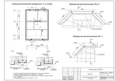 Схема расположения перемычек, раздел КР