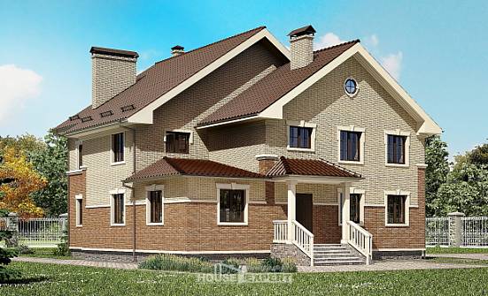 300-004-Л Проект двухэтажного дома, классический коттедж из твинблока | Проекты домов от House Expert