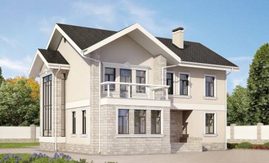 170-008-Л Проект двухэтажного дома, бюджетный домик из газобетона | Проекты домов от House Expert