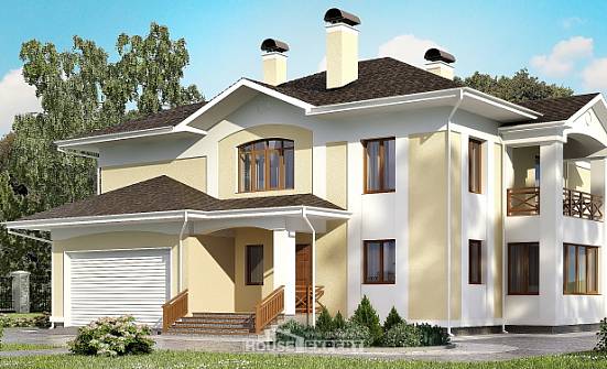 375-002-Л Проект двухэтажного дома, гараж, классический домик из кирпича | Проекты домов от House Expert