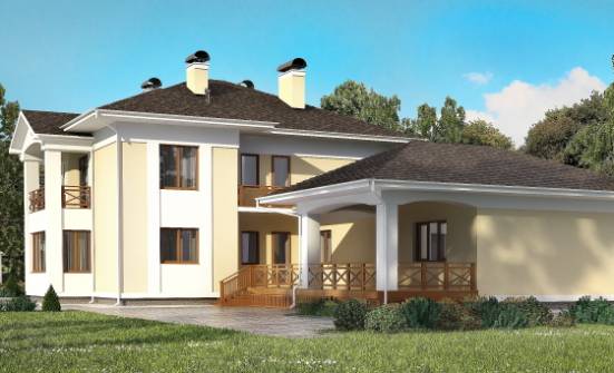 375-002-Л Проект двухэтажного дома, гараж, классический домик из кирпича | Проекты домов от House Expert