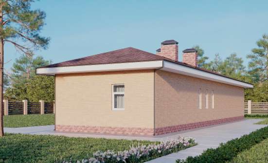 110-006-Л Проект бани из керамзитобетонных блоков | Проекты домов от House Expert