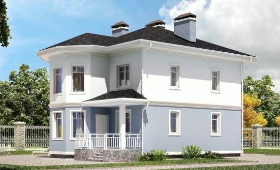 120-001-П Проект двухэтажного дома, скромный загородный дом из твинблока | Проекты домов от House Expert