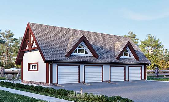 145-002-Л Проект гаража из газосиликатных блоков | Проекты домов от House Expert
