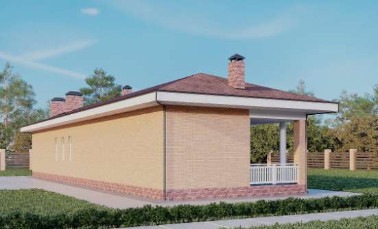 110-006-Л Проект бани из керамзитобетонных блоков | Проекты домов от House Expert