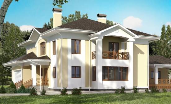 375-002-Л Проект двухэтажного дома, гараж, классический домик из кирпича | Проекты домов от House Expert